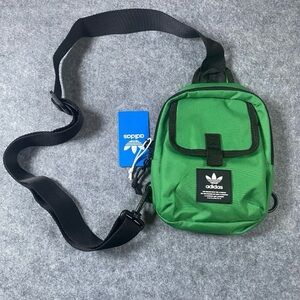 NWT Adidas Originals Utility Mini Sling Bag Green/Black/White Crossbody